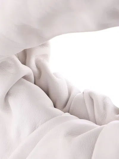 Pre-owned Bottega Veneta The Shoulder Pouch Leather Medium Hobo Bag In White