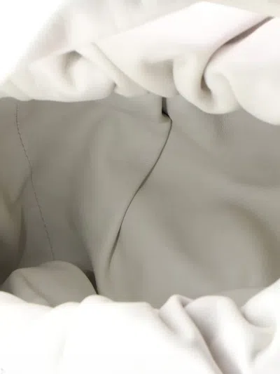 Pre-owned Bottega Veneta The Shoulder Pouch Leather Medium Hobo Bag In White