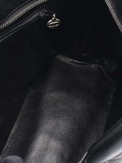 Pre-owned Chanel 2000-2002 Caviar Medallion Tote Bag In Black
