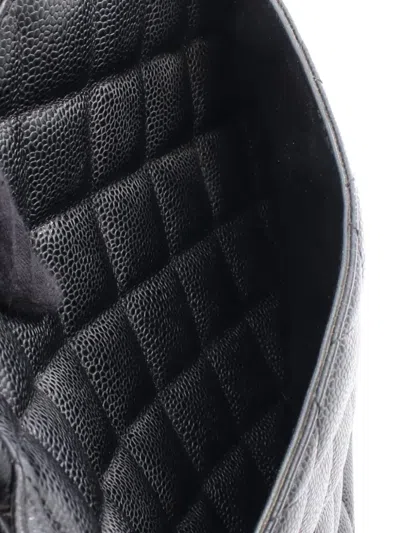 Pre-owned Chanel 2000-2002 Caviar Medallion Tote Bag In Black