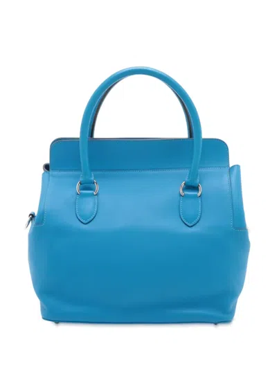 Pre-owned Hermes 2013 Swift Toolbox 26 Satchel In Blue