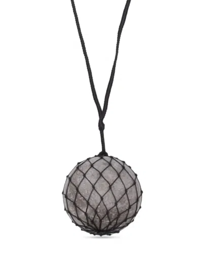 Niccolò Pasqualetti Sphere Net Necklace In Metallic