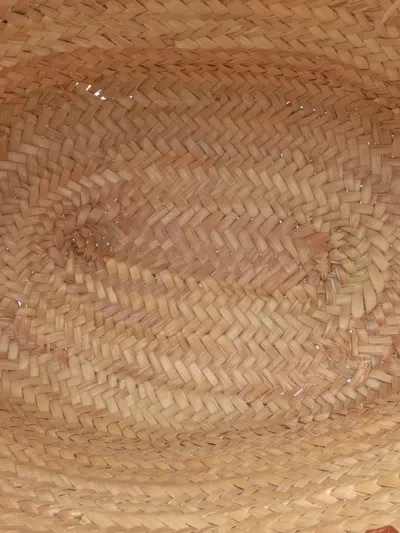 Pre-owned Celine 2019 Large Raffia Cuir Triomphe Classic Panier Tote Bag In Brown