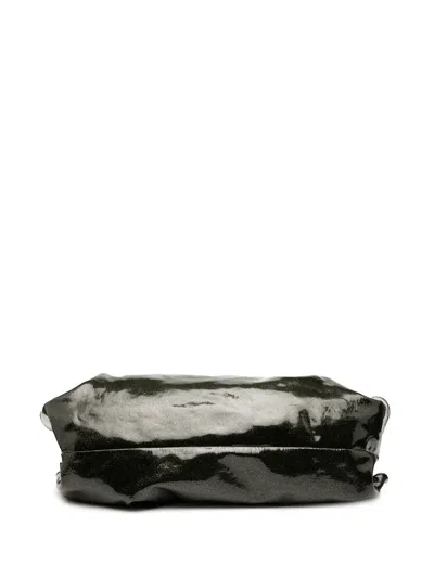 Pre-owned Loewe 2000-2025 Patent Glitter Aire Hobo Bag In Black