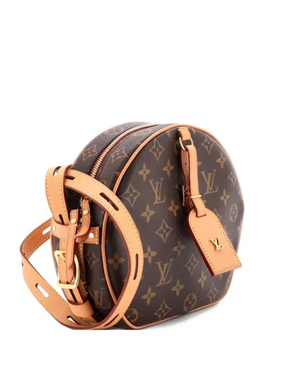 Pre-owned Louis Vuitton Boite Chapeau Souple Bag Monogram Canvas Mm Shoulder Bag In Brown