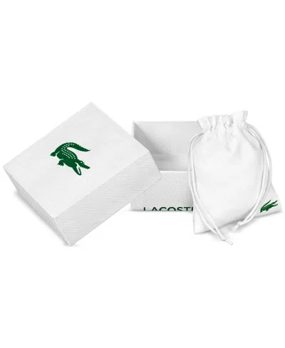 Lacoste Logo Heart Beaded Bracelet In Brown