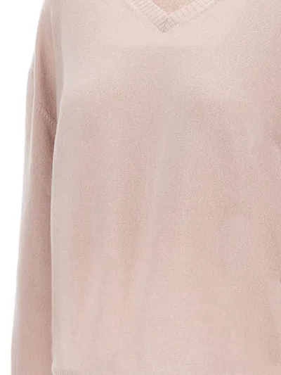 Stefano Mortari V-neck Sweater In Pink