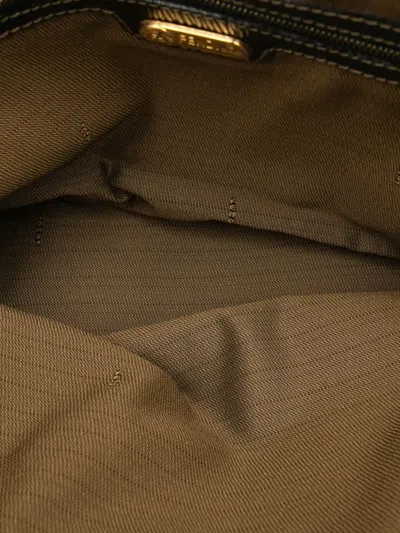 Pre-owned Fendi 20th Century Zucca Canvas Dome Satchel In Brown