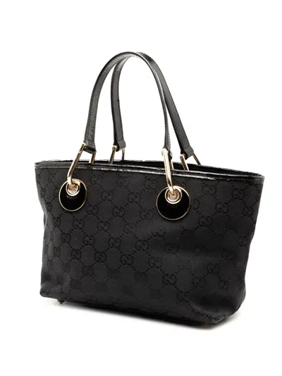 Pre-owned Gucci 2000-2015 Gg Canvas Eclipse Handbag In Black