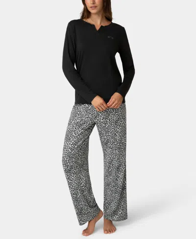 Hue Women's Timeless Jersey Folded Set In Black