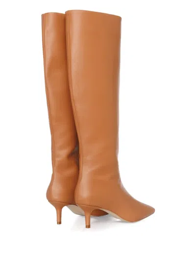 Smiling Shoes Sira Pointed Boots In Brown