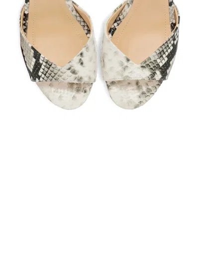 Smiling Shoes Volly Snake-print Sandals In Multi