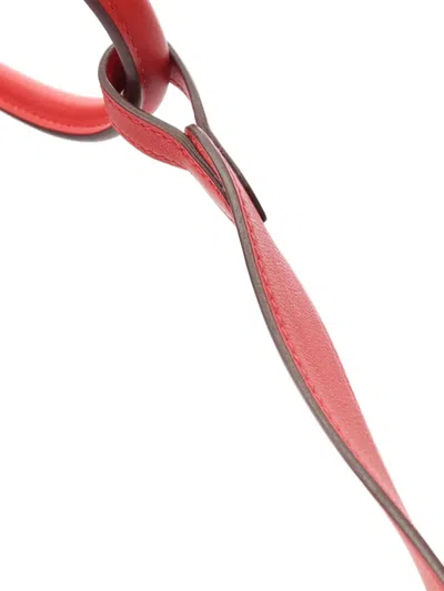 Pre-owned Hermes 2016 Clemence Lindy 26 Satchel In Red