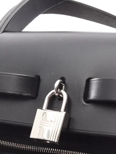 Pre-owned Hermes 2018 Toile Herbag Zip 31 Satchel In Black