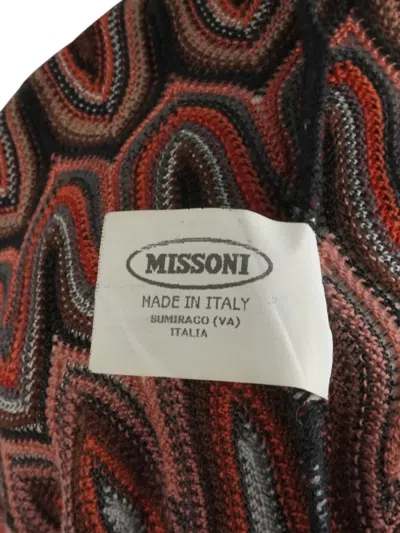 Pre-owned Missoni Zig-zag V-neck Top In Red