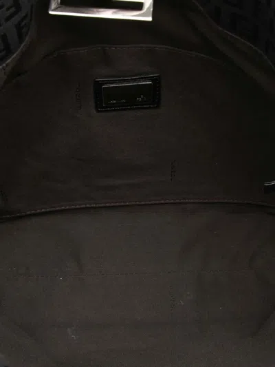 Pre-owned Fendi 2000-2010 Zucchino Canvas Tote Bag In Brown