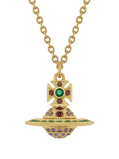 Vivienne Westwood Orb-pendant Necklace In Gold