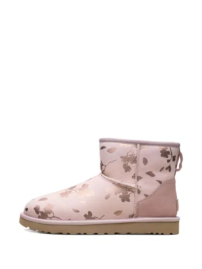 Ugg Floral Foil Mini Boots In Animal Print