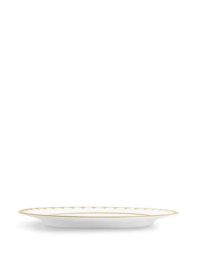 L'objet Aegean Filet Gold Bread And Butter Plate In White