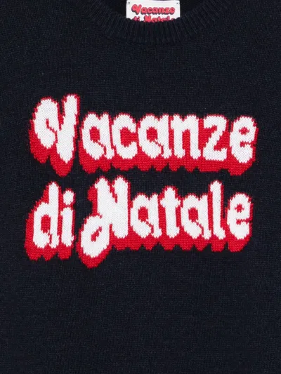Mc2 Saint Barth X Vacanze Di Natale Douglas Intarsia Sweater In Blue