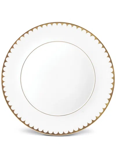 L'objet Aegean Filet Gold Dinner Plate In White