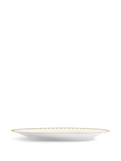 L'objet Aegean Filet Gold Dinner Plate In White