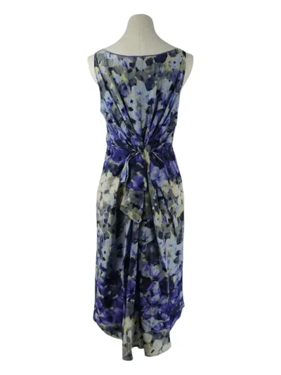 Pre-owned Moschino Printed Ribbon-detail Dress In Blue