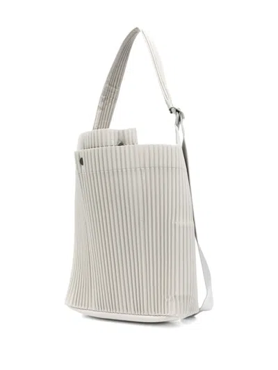 Issey Miyake Large Utility Shoulder Bag In White