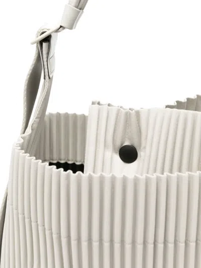 Issey Miyake Large Utility Shoulder Bag In White