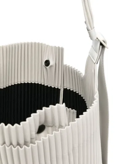 Issey Miyake Large Utility Shoulder Bag In White