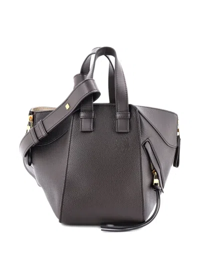 Pre-owned Loewe Hammock Bag Leather Small Shoulder Bag In Brown