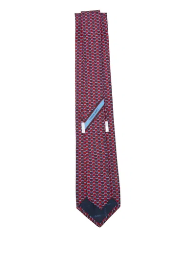 Ferragamo Patterned Tie In Pink