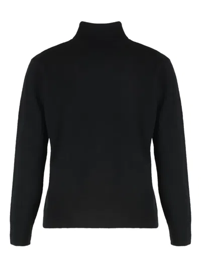Vince Sweater With High Collar In Cashmere And Silk In Black