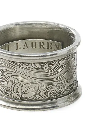 Ralph Lauren Aidan Napkin Ring Set (5cm) In Silver