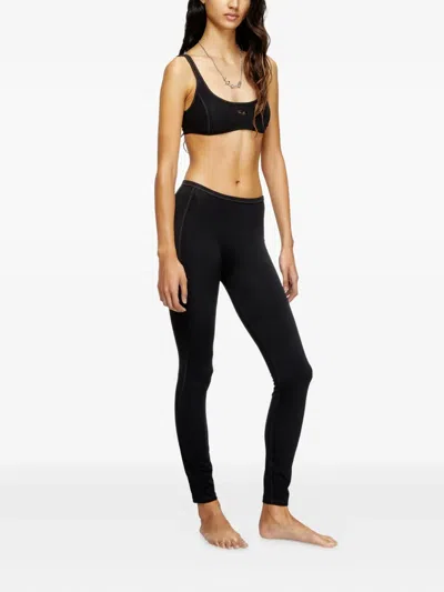 Diesel Meredith-utlt Seam-detail Leggings In Black