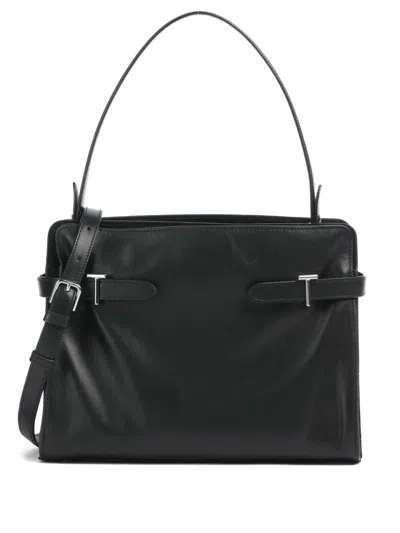 Le Tanneur Buckle-strap Shoulder Bag In Black