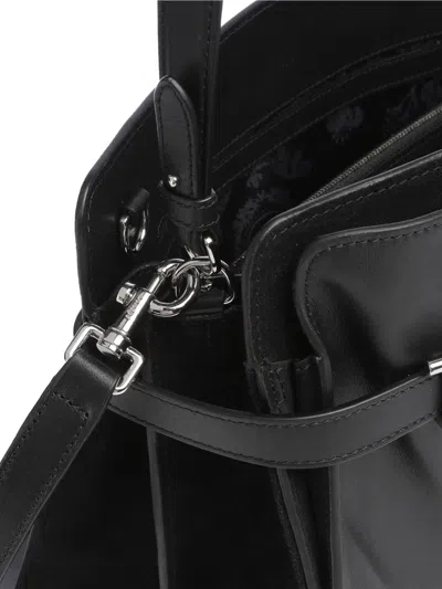 Le Tanneur Buckle-strap Shoulder Bag In Black
