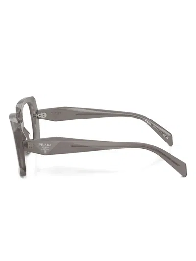 Prada Square-frame Glasses In Gray