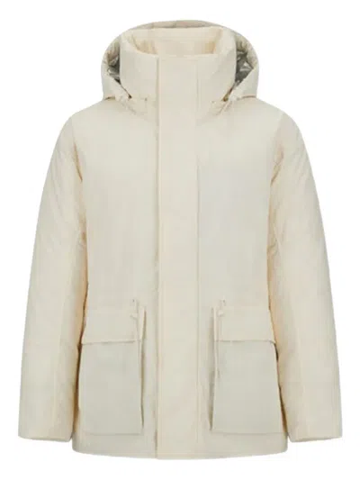 Laminar Removable-hood Wool Jacket In Neutral