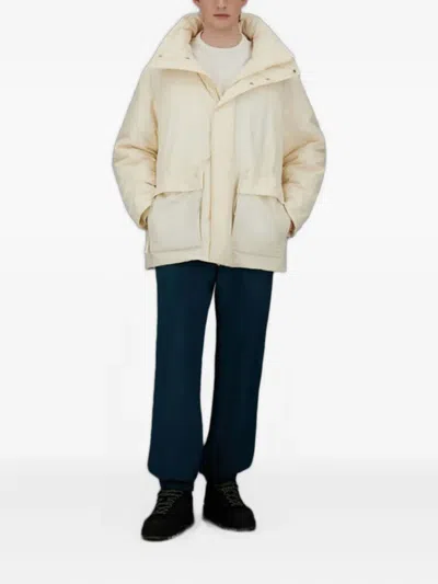 Laminar Removable-hood Wool Jacket In Neutral