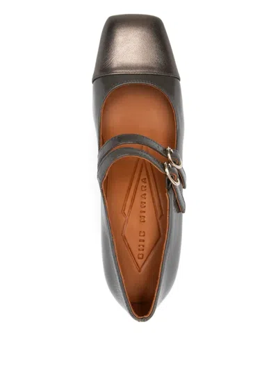 Chie Mihara Buckle-strap Heeled Pumps In Gray