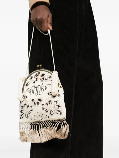 花卉流苏双肩包