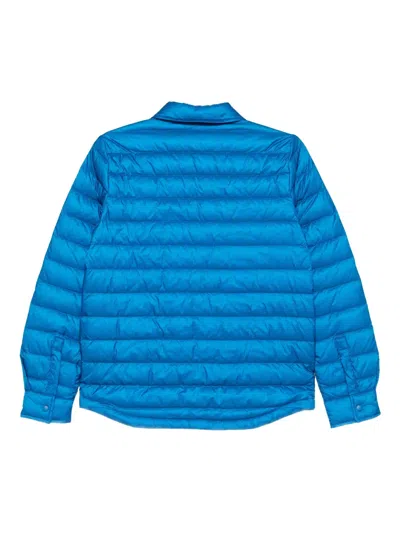 Aspesi Zip Quilted Jacket In Blue