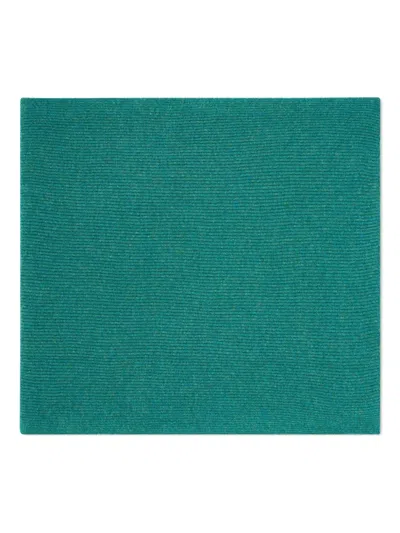 Eric Bompard Ribbed-knit Scarf In Green