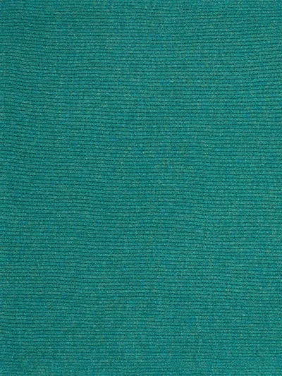 Eric Bompard Ribbed-knit Scarf In Green