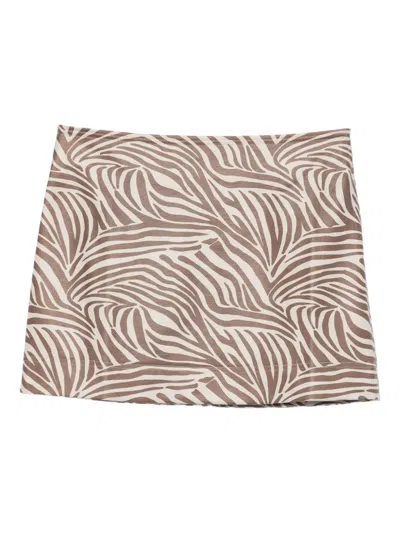 Mes Demoiselles Zebra-pattern Mini Skirt In Multi