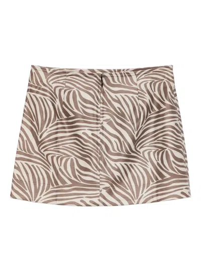 Mes Demoiselles Zebra-pattern Mini Skirt In Multi