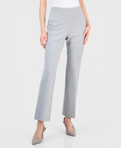 Anne Klein Women's High Rise Pull-on Bootcut Pants In Gray