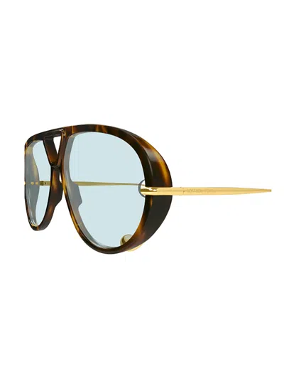 Bottega Veneta Embellished Aviator-style Tortoiseshell Recycled-acetate And Gold-tone Sunglasses In Multi