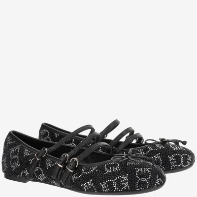 Pinko Joy Ballet With Rhinestones In Black